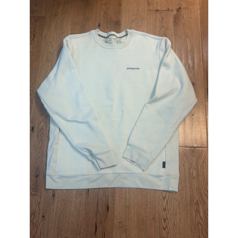Patagonia Uprisal Crewneck Sweatshirt Cream Off White Recycled Womens XL Mens L
